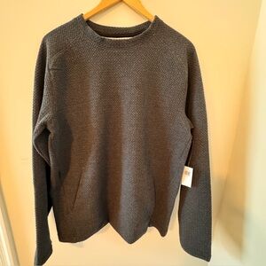 Old Navy Men's Charcoal Dynamic Fleece Sweatshirt with Front Pocket NWT